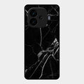 Black Marble Patter Glass Case Cover For Iqoo Neo 10R 5G