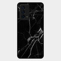 Black Marble Patter Glass Case Cover For Iqoo Z5 5G