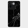 Black Marble Patter Glass Case Cover For Iqoo Z7 Pro 5G