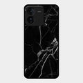 Black Marble Patter Glass Case Cover For Iqoo Z9 5G