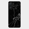 Black Marble Patter Glass Case Cover For Iqoo Z9 Lite 5G