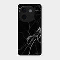 Black Marble Patter Glass Case Cover For Iqoo Z9S Pro 5G