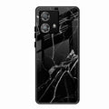 Black Marble Patter Glass Case Cover For Motorola Edge 40 5G