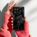 Black Marble Patter Glass Case Cover For Motorola - ShopOnCliQ