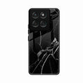 Black Marble Patter Glass Case Cover For Motorola Edge 60 Fusion 5G