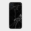 Black Marble Patter Glass Case Cover For Nothing Phone 1