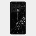 Black Marble Patter Glass Case Cover For Oneplus 10 Pro 5G