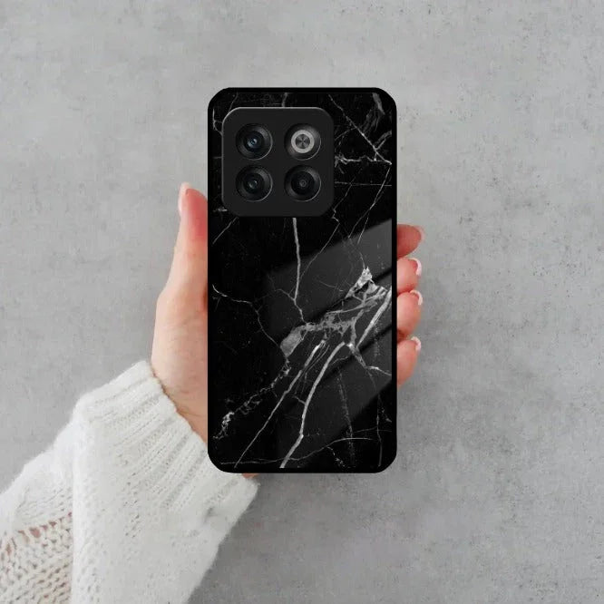 Black Marble Patter Glass Case Cover For OnePlus - ShopOnCliQ