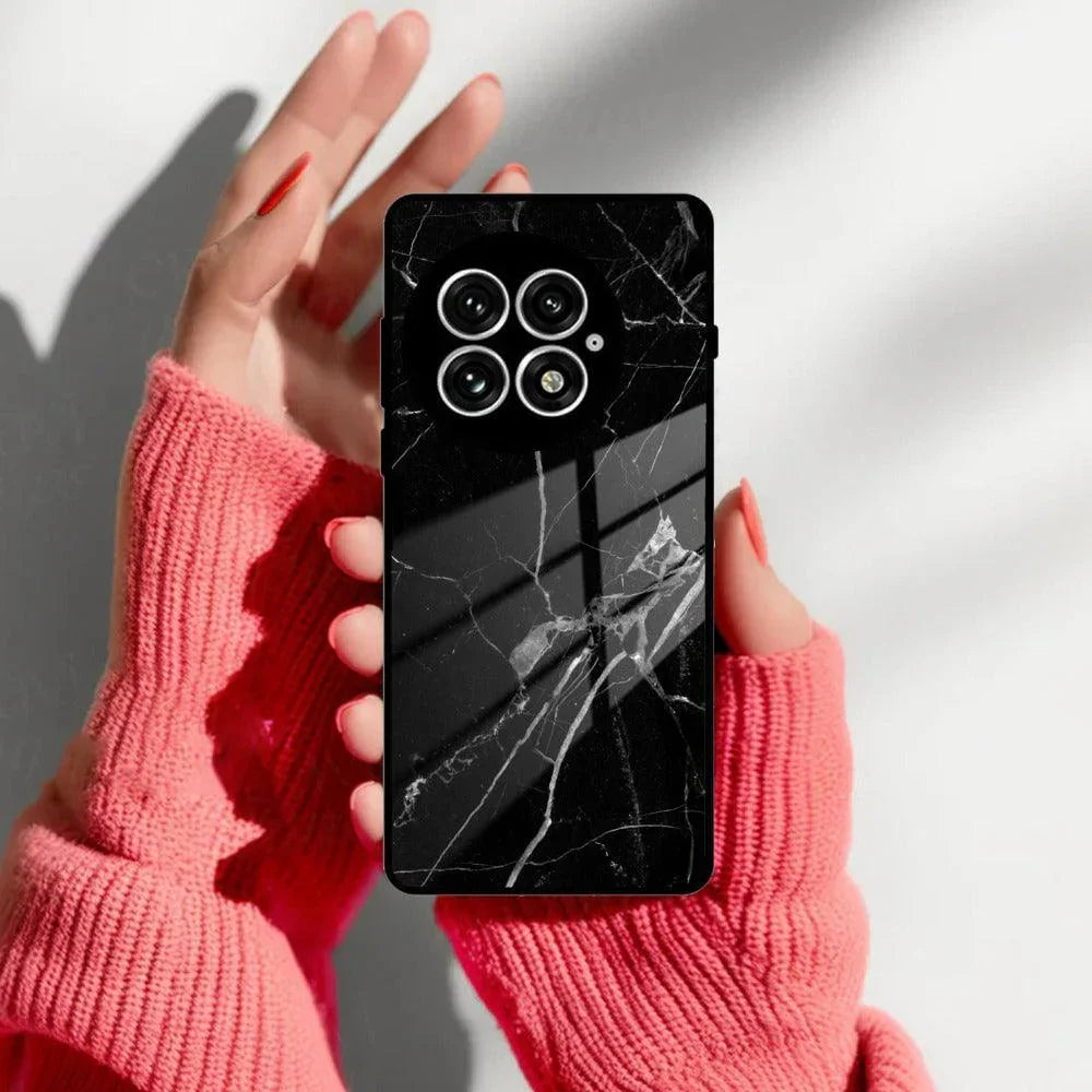 Black Marble Patter Glass Case Cover For OnePlus - ShopOnCliQ
