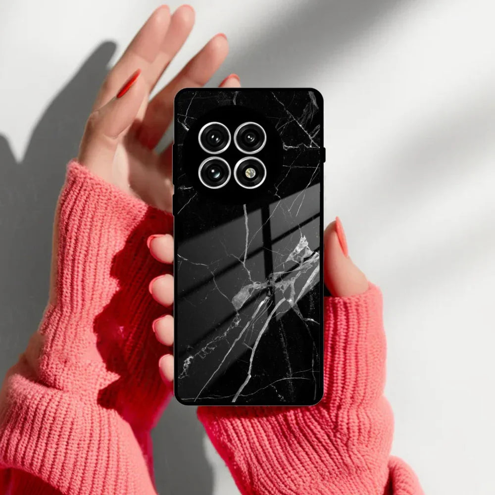 Black Marble Patter Glass Case Cover For OnePlus - ShopOnCliQ