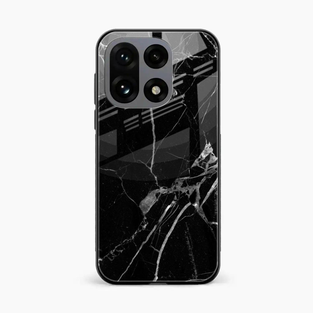 Black Marble Patter Glass Case Cover For OnePlus 15 5G