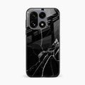 Black Marble Patter Glass Case Cover For OnePlus 15 5G