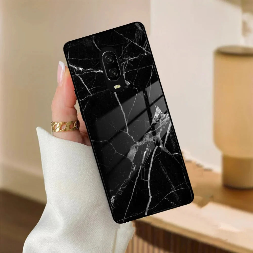 Black Marble Patter Glass Case Cover For OnePlus - ShopOnCliQ