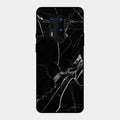 Black Marble Patter Glass Case Cover For Oneplus 8 Pro