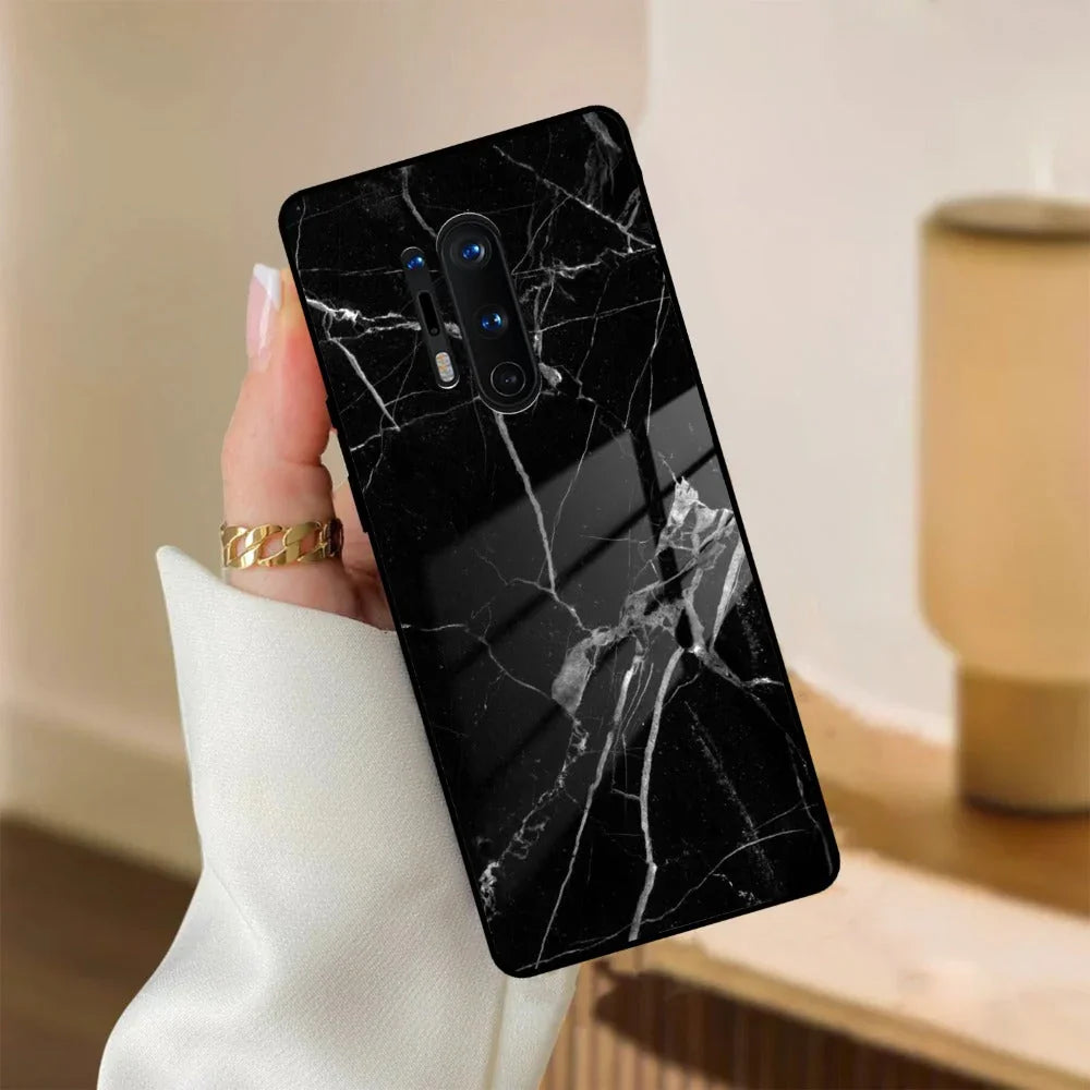 Black Marble Patter Glass Case Cover For OnePlus - ShopOnCliQ