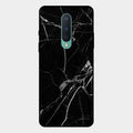 Black Marble Patter Glass Case Cover For Oneplus 8