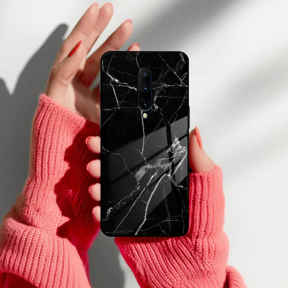 Black Marble Patter Glass Case Cover For OnePlus - ShopOnCliQ