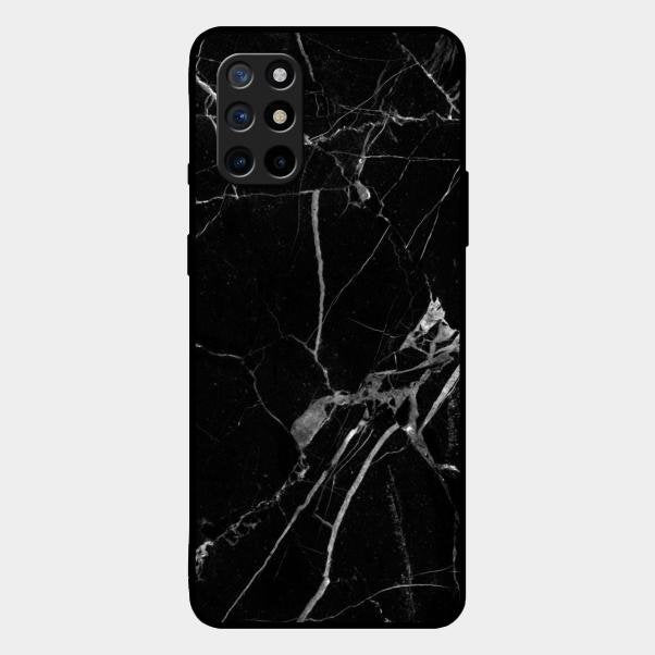 Black Marble Patter Glass Case Cover For Oneplus 8T