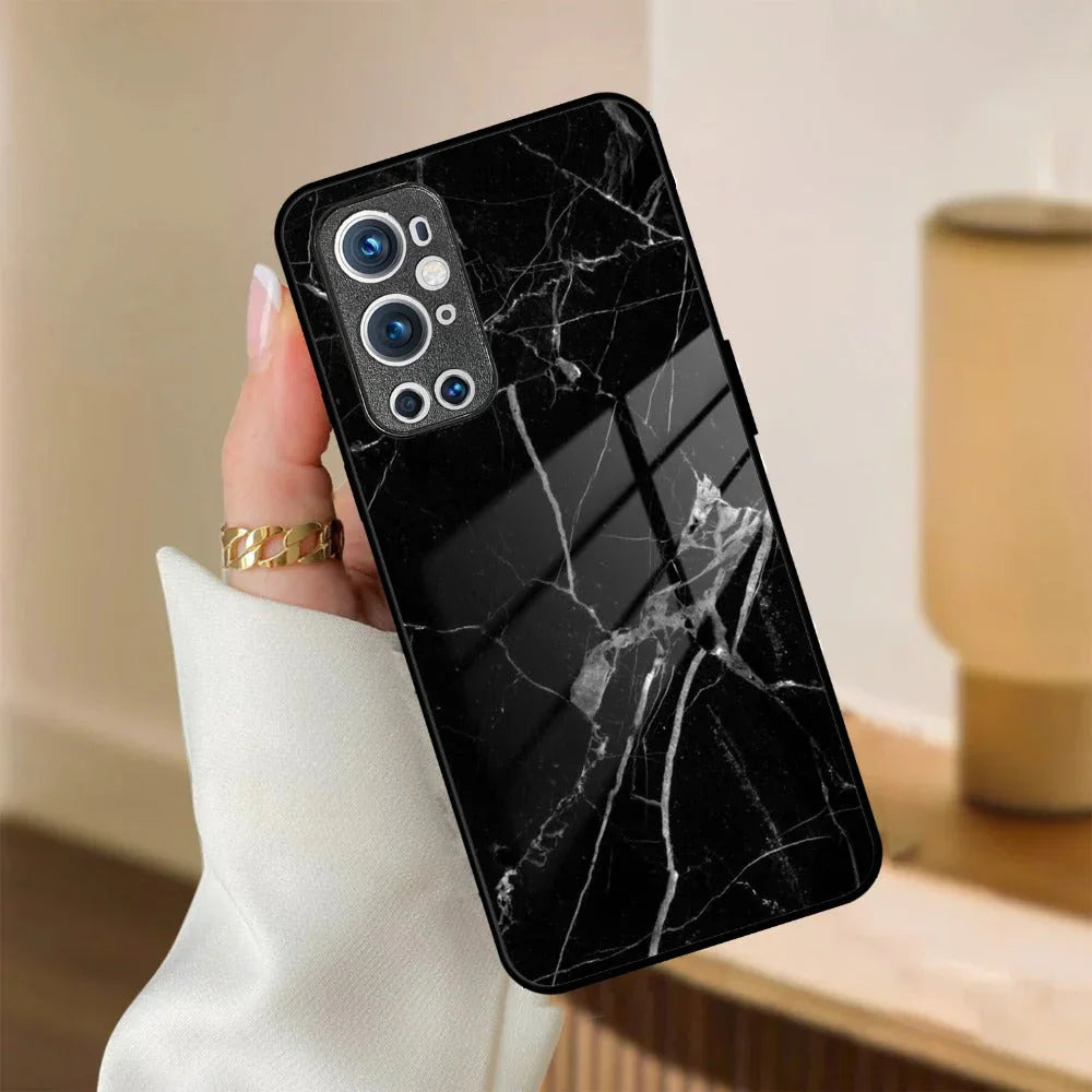 Black Marble Patter Glass Case Cover For OnePlus - ShopOnCliQ
