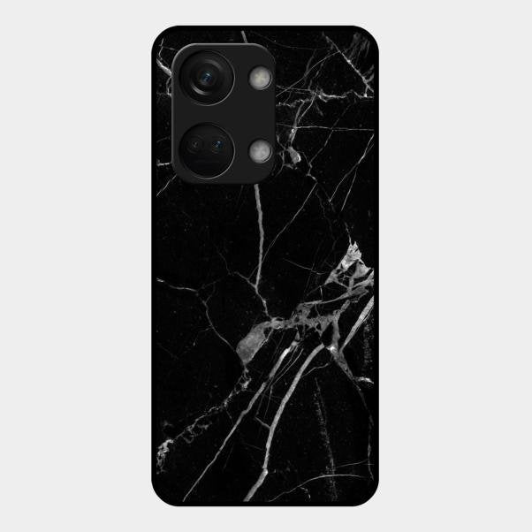 Black Marble Patter Glass Case Cover For Oneplus Nord 3 5G