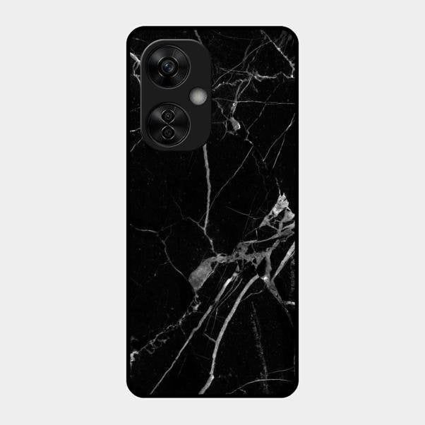 Black Marble Patter Glass Case Cover For Oneplus Nord Ce 3 Lite 5G