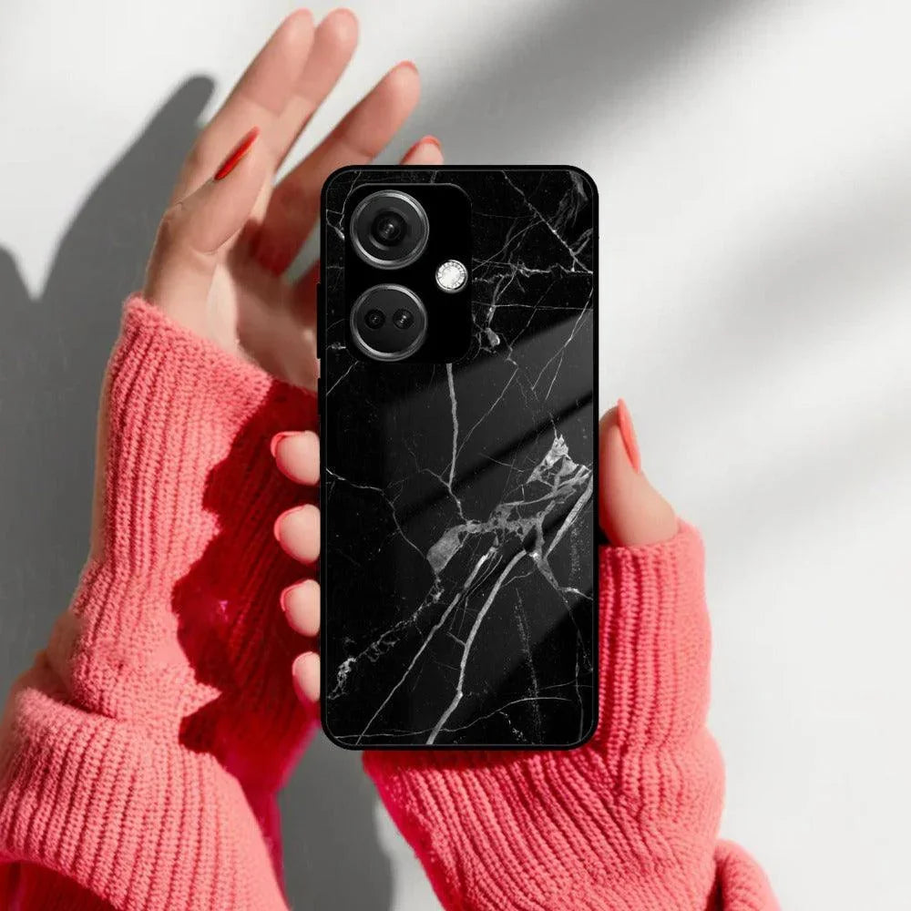 Black Marble Patter Glass Case Cover For OnePlus - ShopOnCliQ