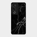 Black Marble Patter Glass Case Cover For Oppo A3 Pro 5G