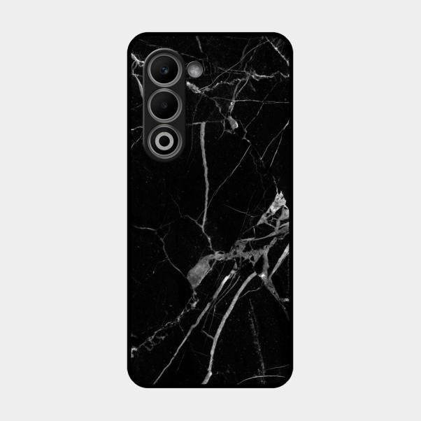 Black Marble Patter Glass Case Cover For Oppo A5 5G