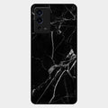 Black Marble Patter Glass Case Cover For Oppo A55