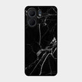 Black Marble Patter Glass Case Cover For Oppo A5X 5G
