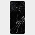Black Marble Patter Glass Case Cover For Oppo A78 5G