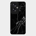 Black Marble Patter Glass Case Cover For Oppo A79 5G