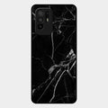 Black Marble Patter Glass Case Cover For Oppo F19 Pro Plus 5G