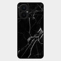 Black Marble Patter Glass Case Cover For Oppo F21S Pro 5G