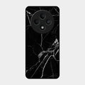 Black Marble Patter Glass Case Cover For Oppo F27 5G