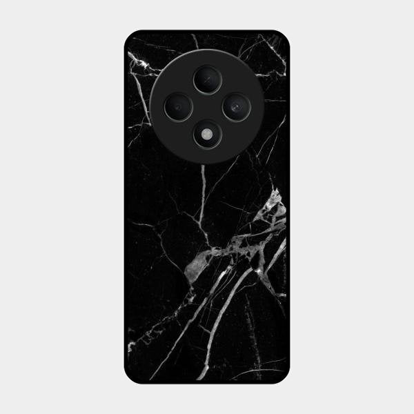 Black Marble Patter Glass Case Cover For Oppo F27 5G