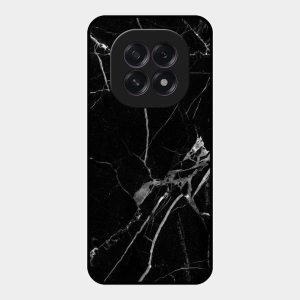 Black Marble Patter Glass Case Cover For Oppo F29 5G