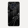 Black Marble Patter Glass Case Cover For Oppo F31 Pro Plus 5G