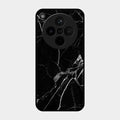 Black Marble Patter Glass Case Cover For Oppo Find X8 5G