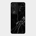 Black Marble Patter Glass Case Cover For Oppo K12X 5G