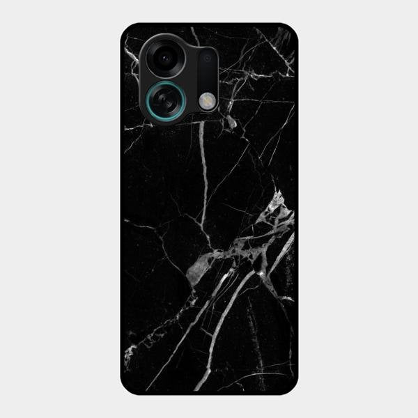 Black Marble Patter Glass Case Cover For Oppo K13 Turbo 5G