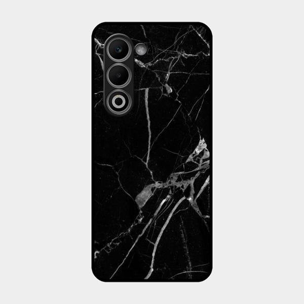 Black Marble Patter Glass Case Cover For Oppo K13X 5G