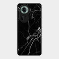 Black Marble Patter Glass Case Cover For Oppo Reno 11 5G