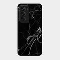 Black Marble Patter Glass Case Cover For Oppo Reno 12 Pro 5G