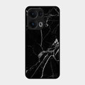Black Marble Patter Glass Case Cover For Oppo Reno 13 Pro 5G