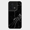 Black Marble Patter Glass Case Cover For Oppo Reno 8 5G