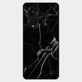 Black Marble Patter Glass Case Cover For Oppo Reno 8T 5G