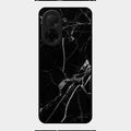 Black Marble Patter Glass Case Cover For Poco C71