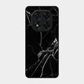 Black Marble Patter Glass Case Cover For Poco X7 5G