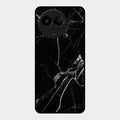 Black Marble Patter Glass Case Cover For Realme 11 5G